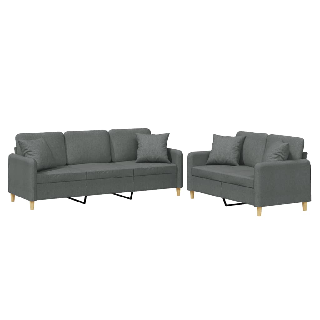 2-delige Loungeset met kussens stof