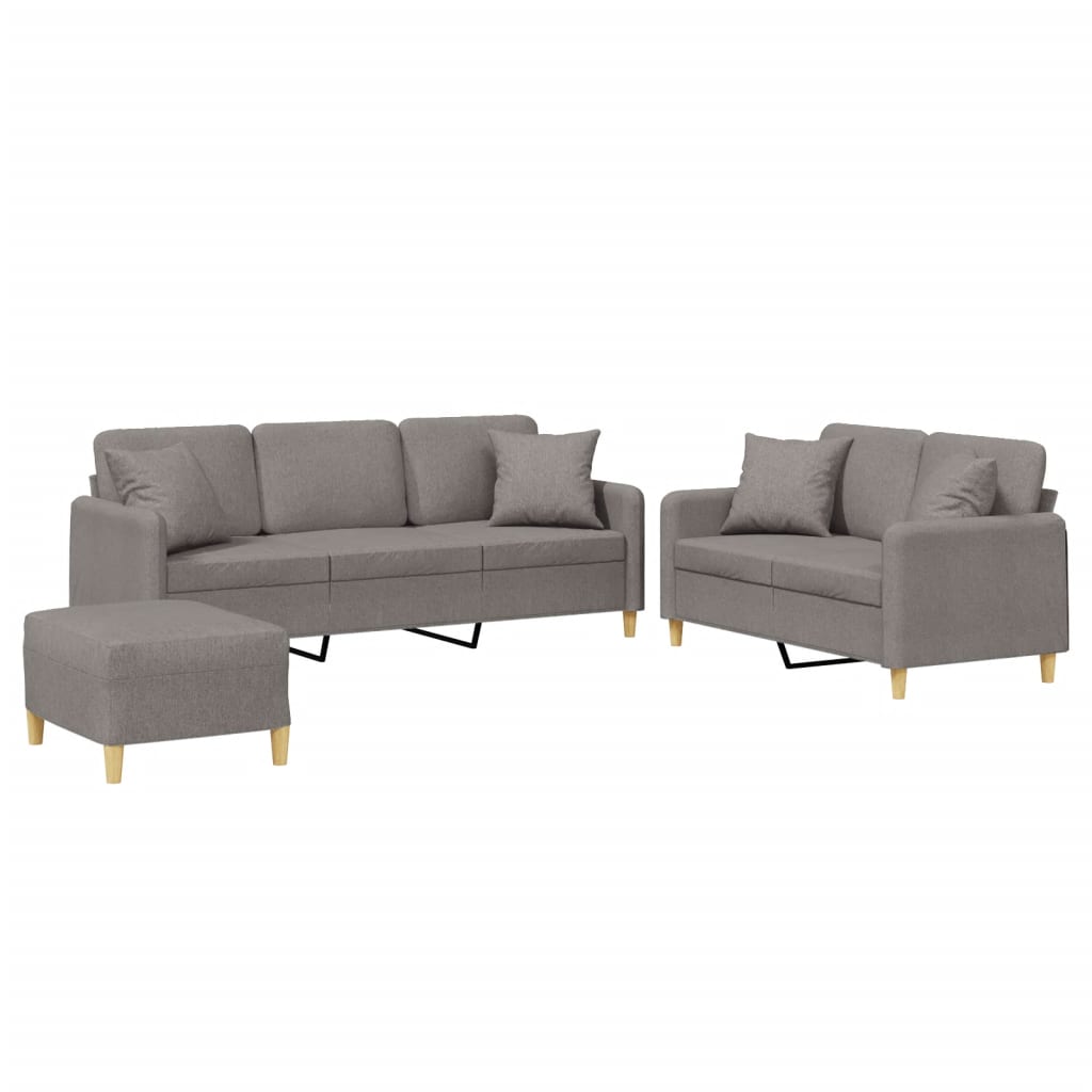 2-delige Loungeset met kussens stof