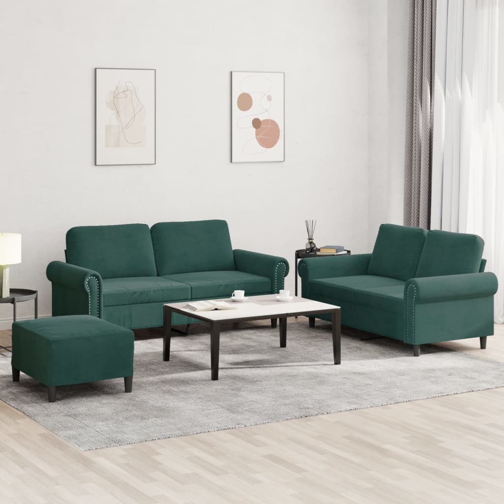 2-delige Loungeset met kussens fluweel