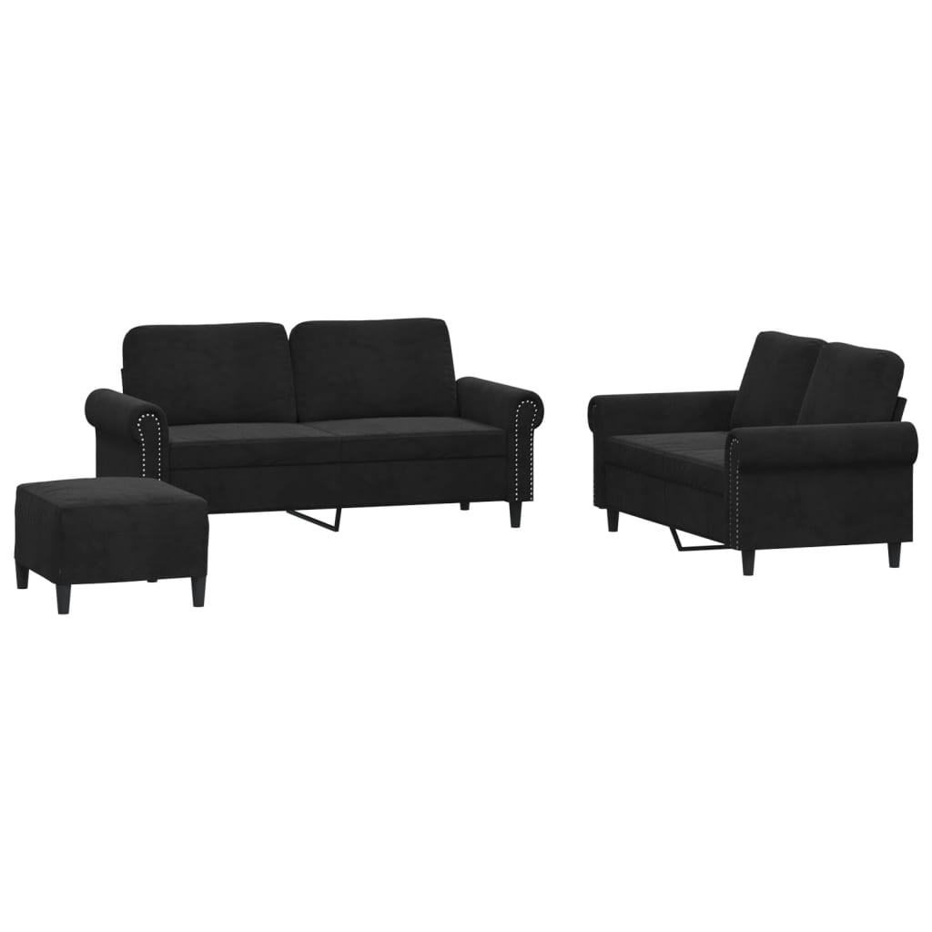 2-delige Loungeset met kussens fluweel