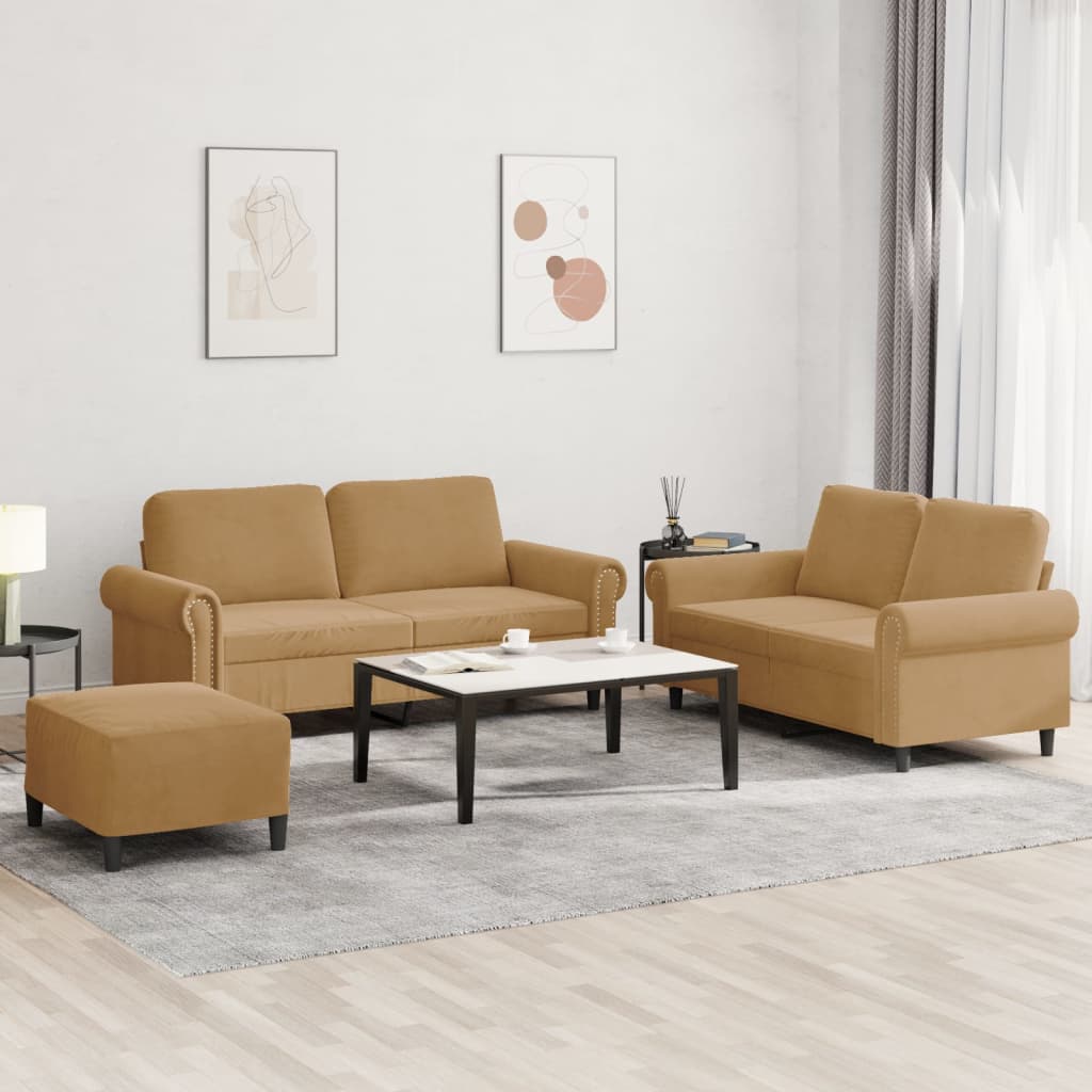 2-delige Loungeset met kussens fluweel