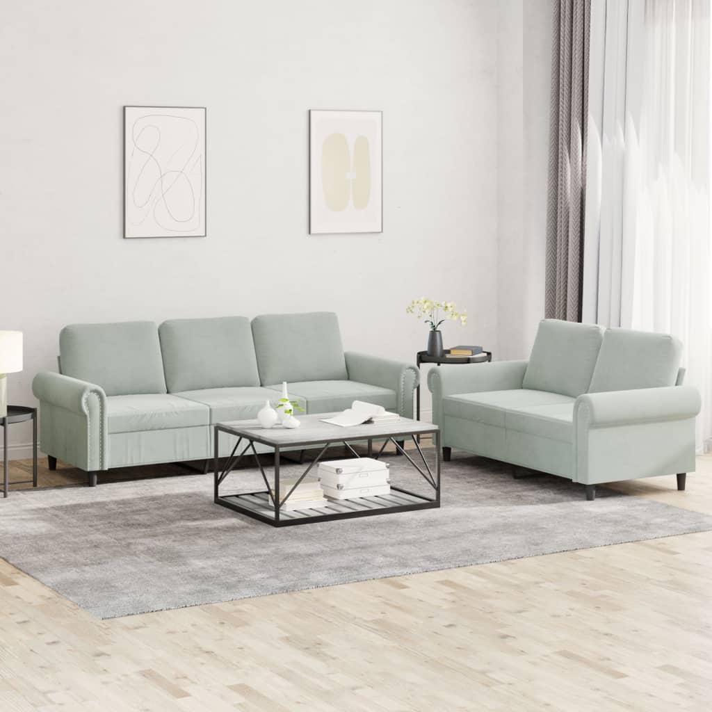 3-delige Loungeset met kussens fluweel