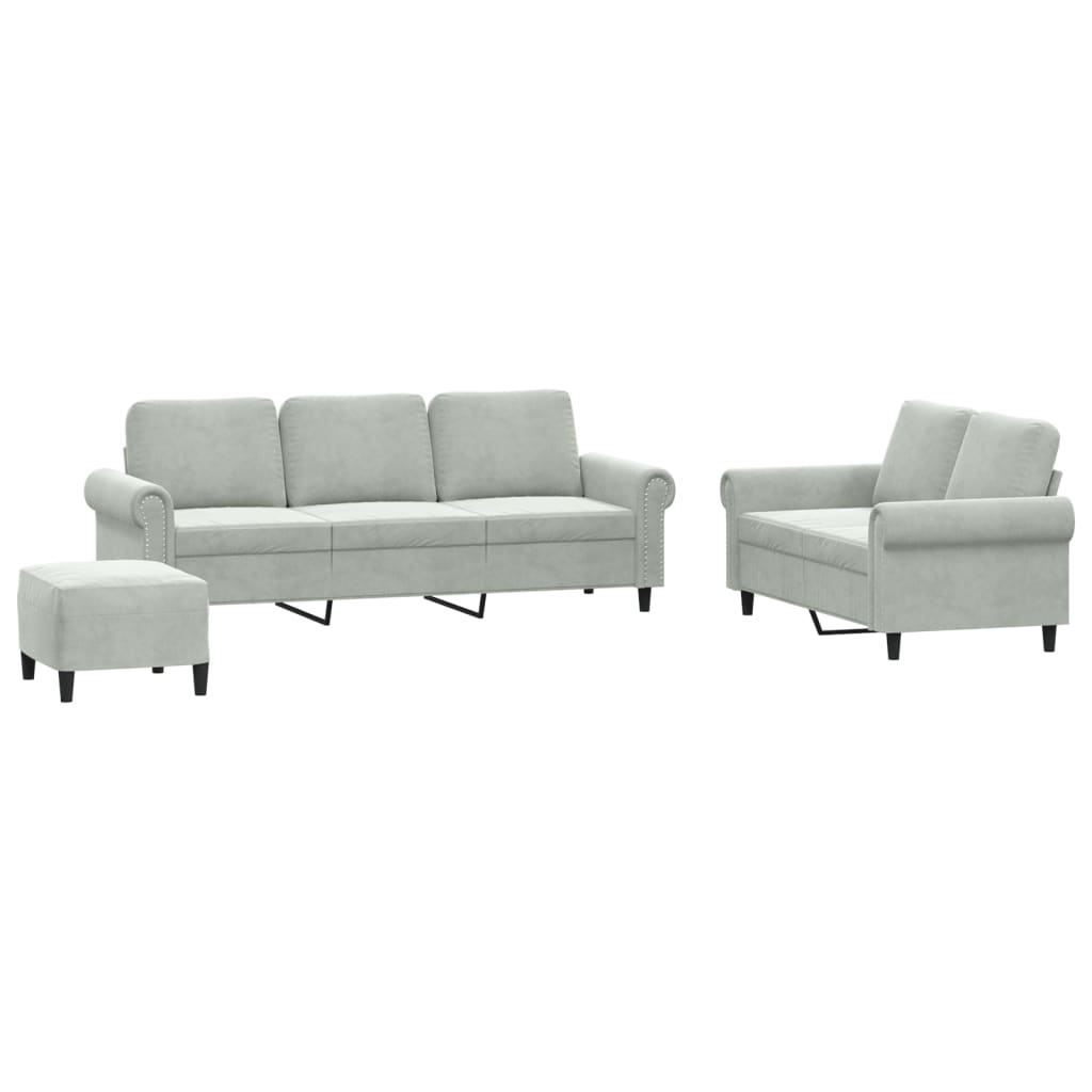 2-delige Loungeset met kussens fluweel