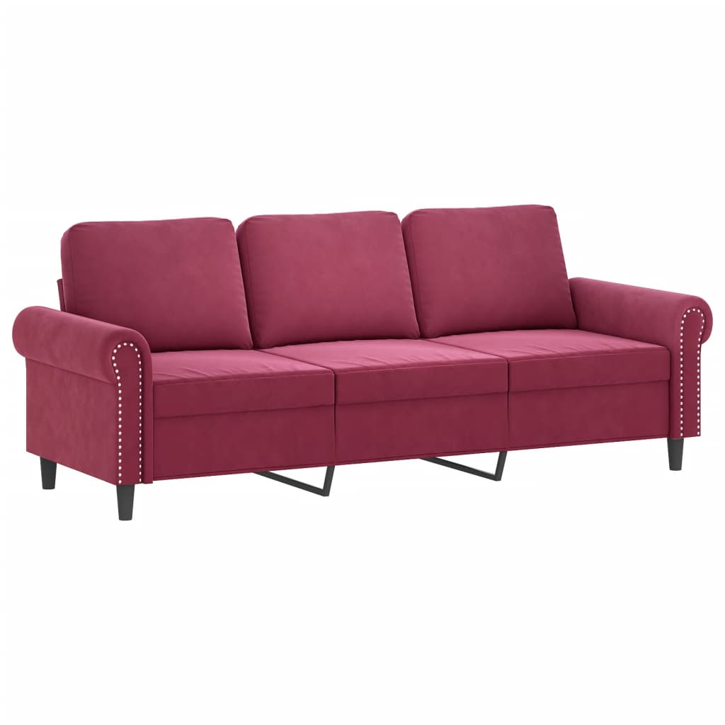 3-delige Loungeset met kussens fluweel