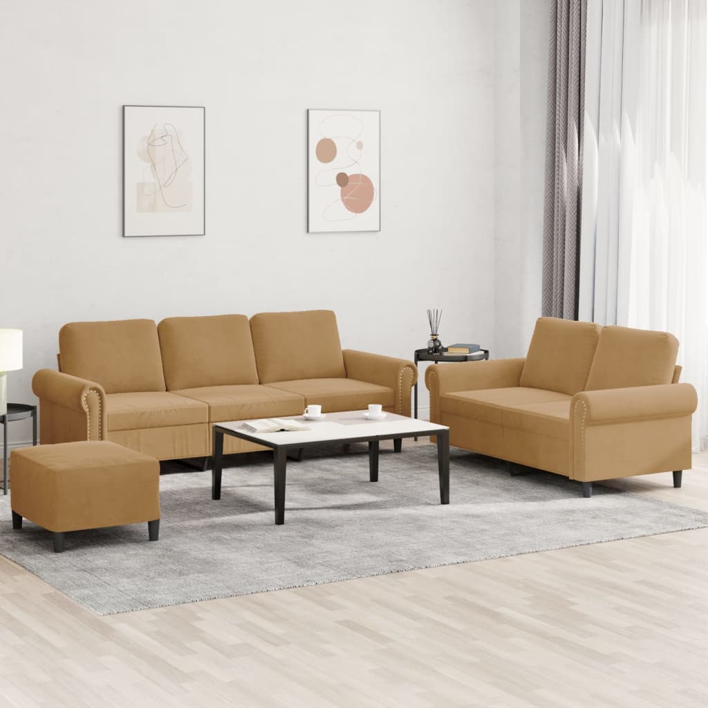 2-delige Loungeset met kussens fluweel