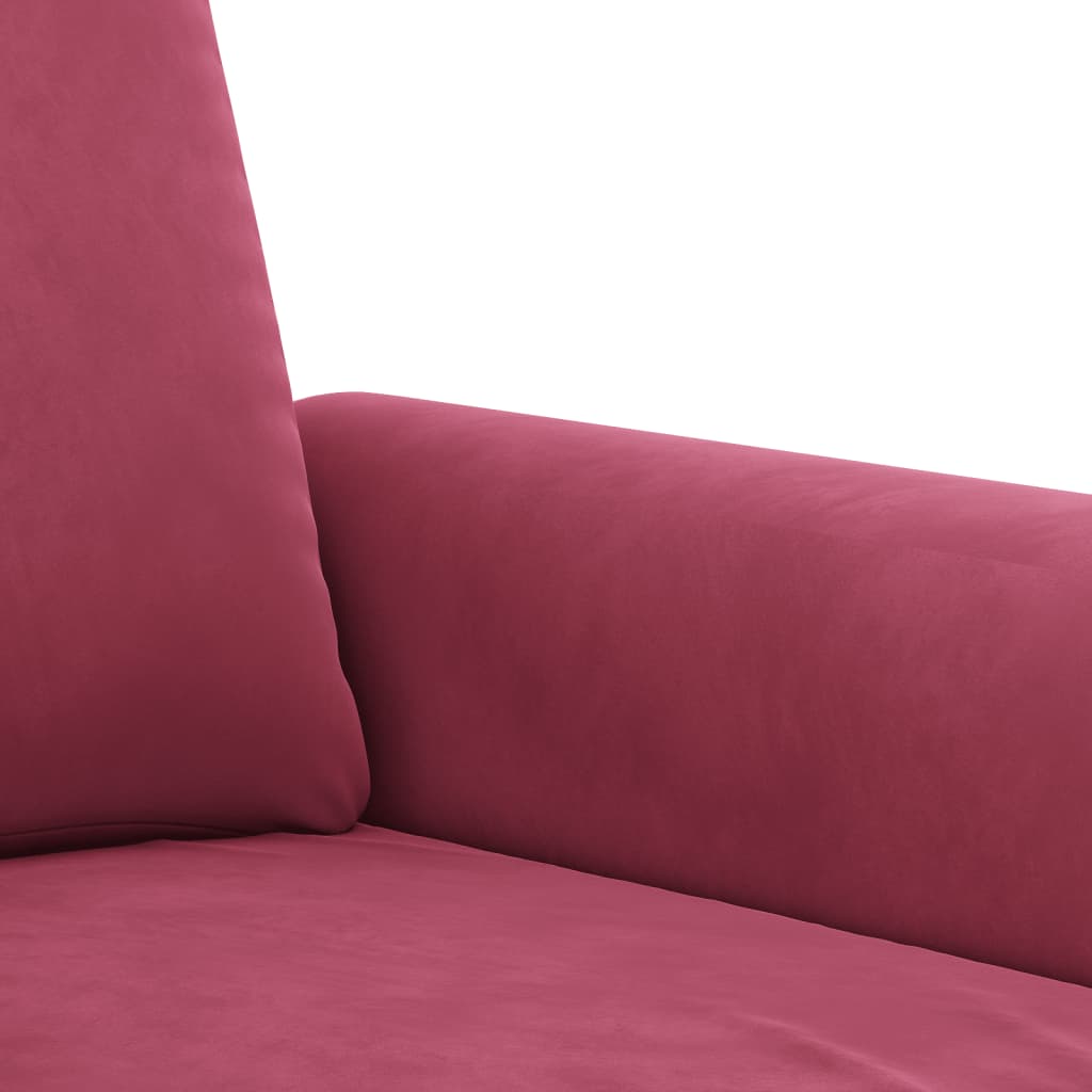 2-delige Loungeset met kussens fluweel roze