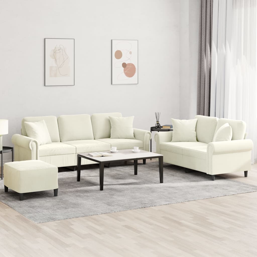 2-delige Loungeset met kussens fluweel