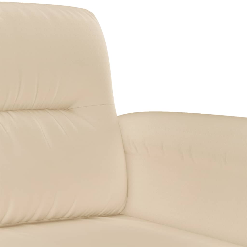 2-delige Loungeset met kussens microvezelstof taupe