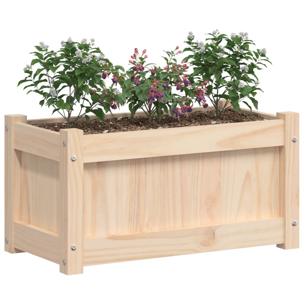 Plantenbak 60x31x31 cm massief wasbruin