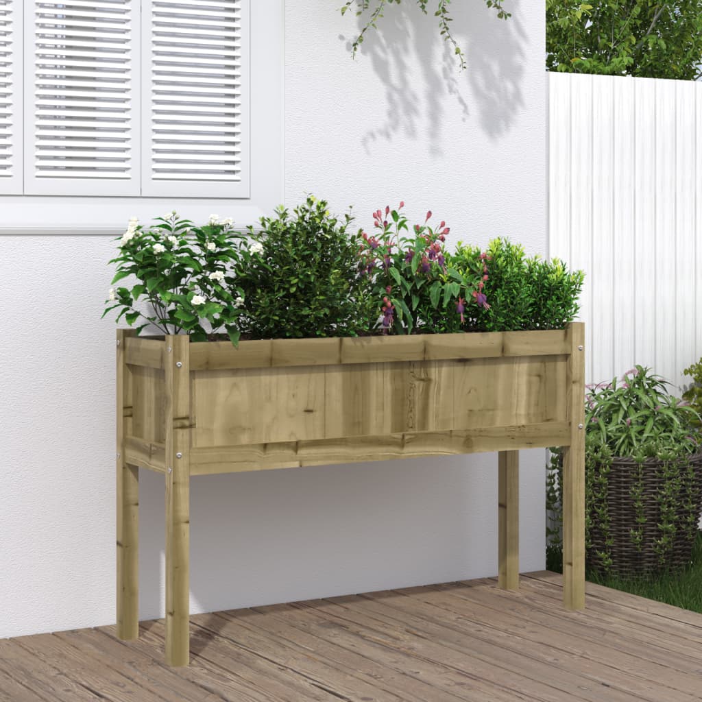 Plantenbak met poten 110x31x70 cm