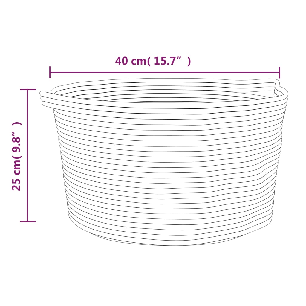 Opbergmand Ø 40x25 cm katoen