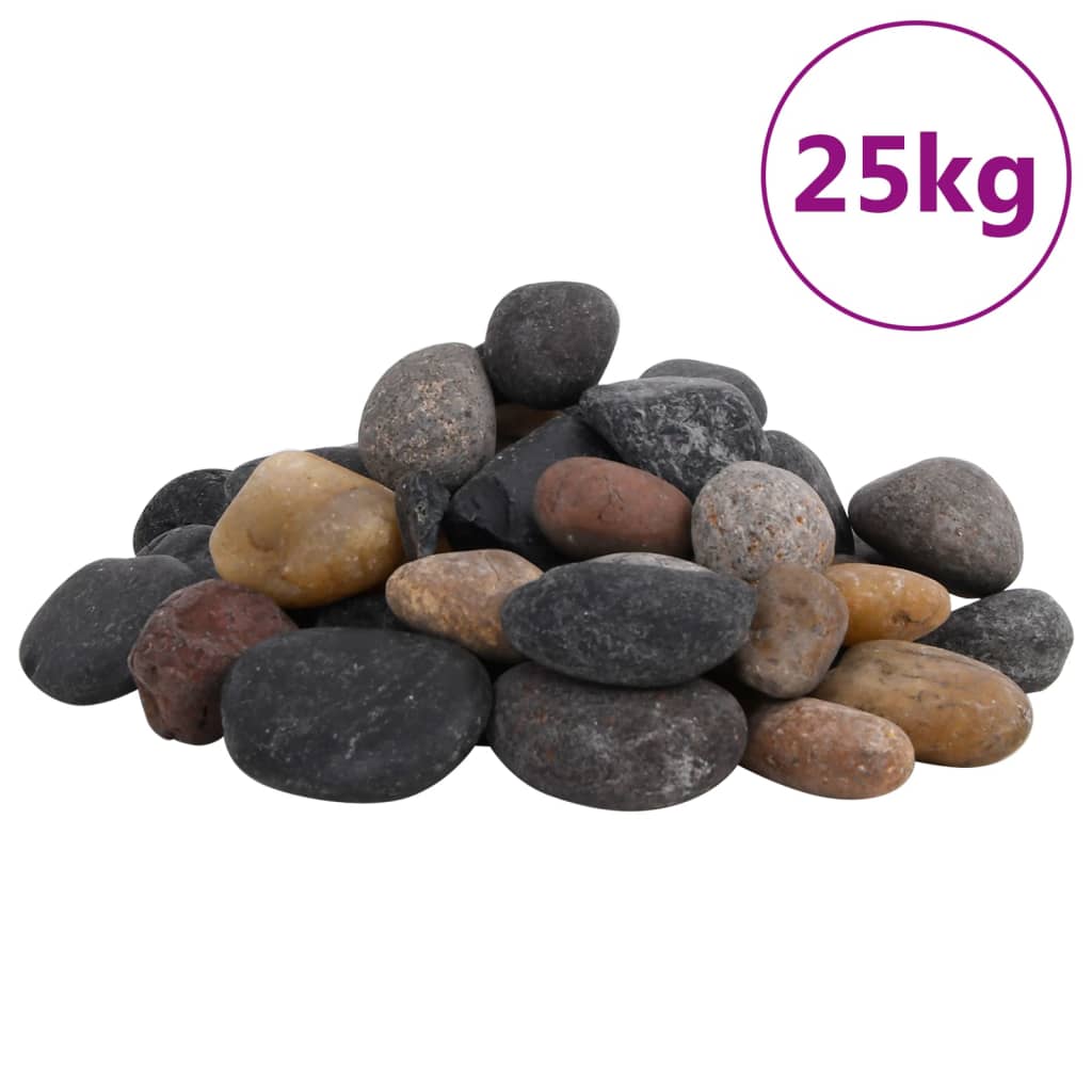 Kiezelstenen gepolijst 2-5 cm 10 kg meerkleurig