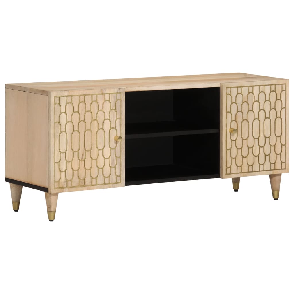 Tv-meubel 105x33x46cm massief mangohout