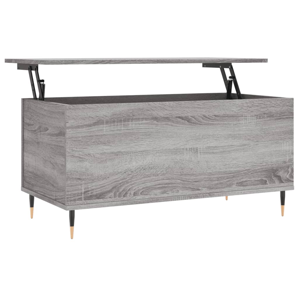 Salontafel 90x44,5x45 cm bewerkt hout bruin eikenkleur