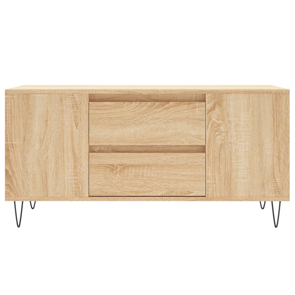 Salontafel 102x44,5x50 cm bewerkt hout bruin eikenkleur