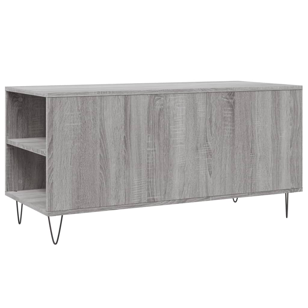 Salontafel 102x44,5x50 cm bewerkt hout bruin eikenkleur