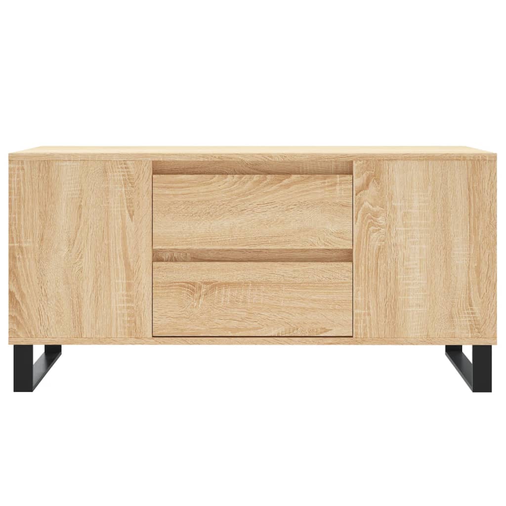 Salontafel 102x44,5x50 cm bewerkt hout eikenkleurig