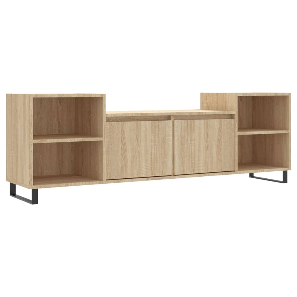 Tv-meubel 160x35x55 cm bewerkt hout eikenkleurig