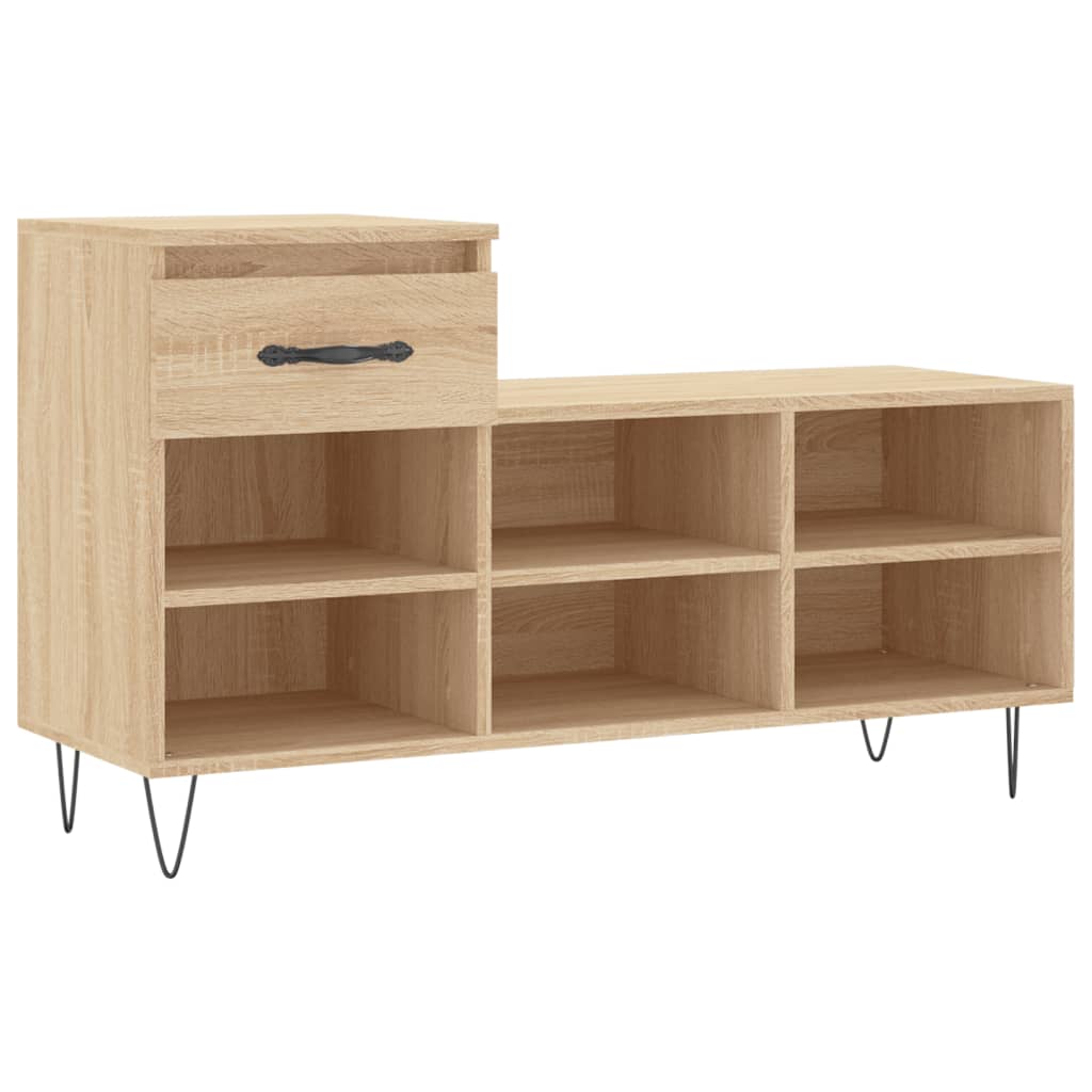 Schoenenkast 102x36x60 cm bewerkt hout