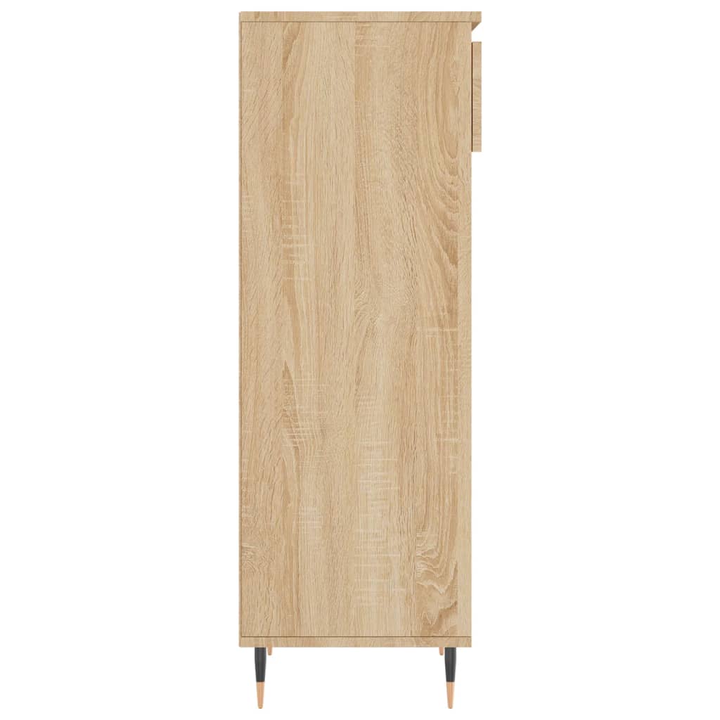 Schoenenkast 40x36x105 cm bewerkt hout eikenkleurig