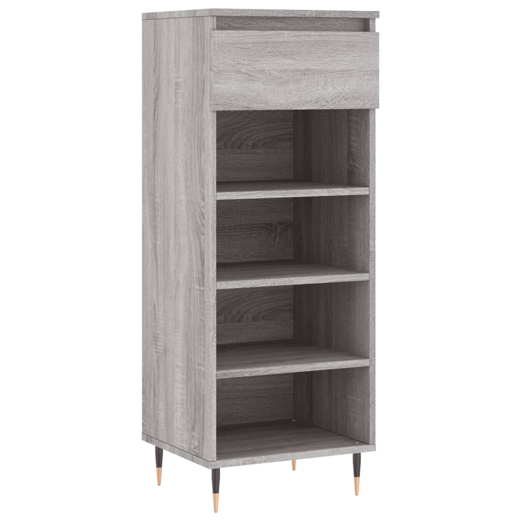 Schoenenkast 40x36x105 cm bewerkt hout eikenkleurig