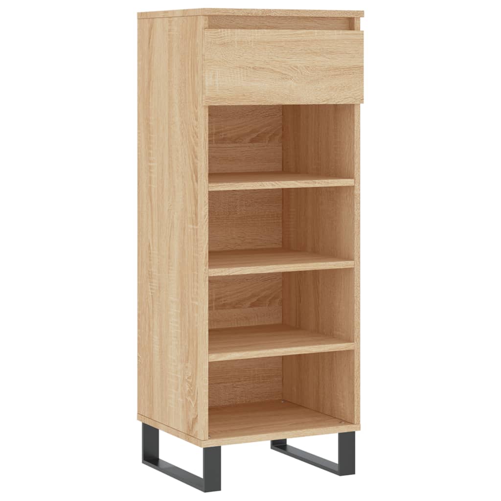 Schoenenkast 40x36x105 cm bewerkt hout eikenkleurig