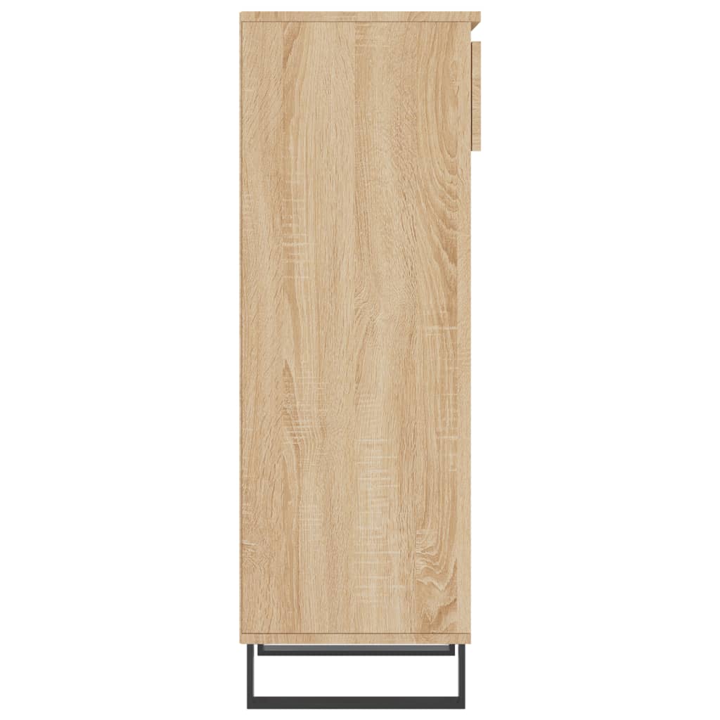 Schoenenkast 40x36x105 cm bewerkt hout eikenkleurig