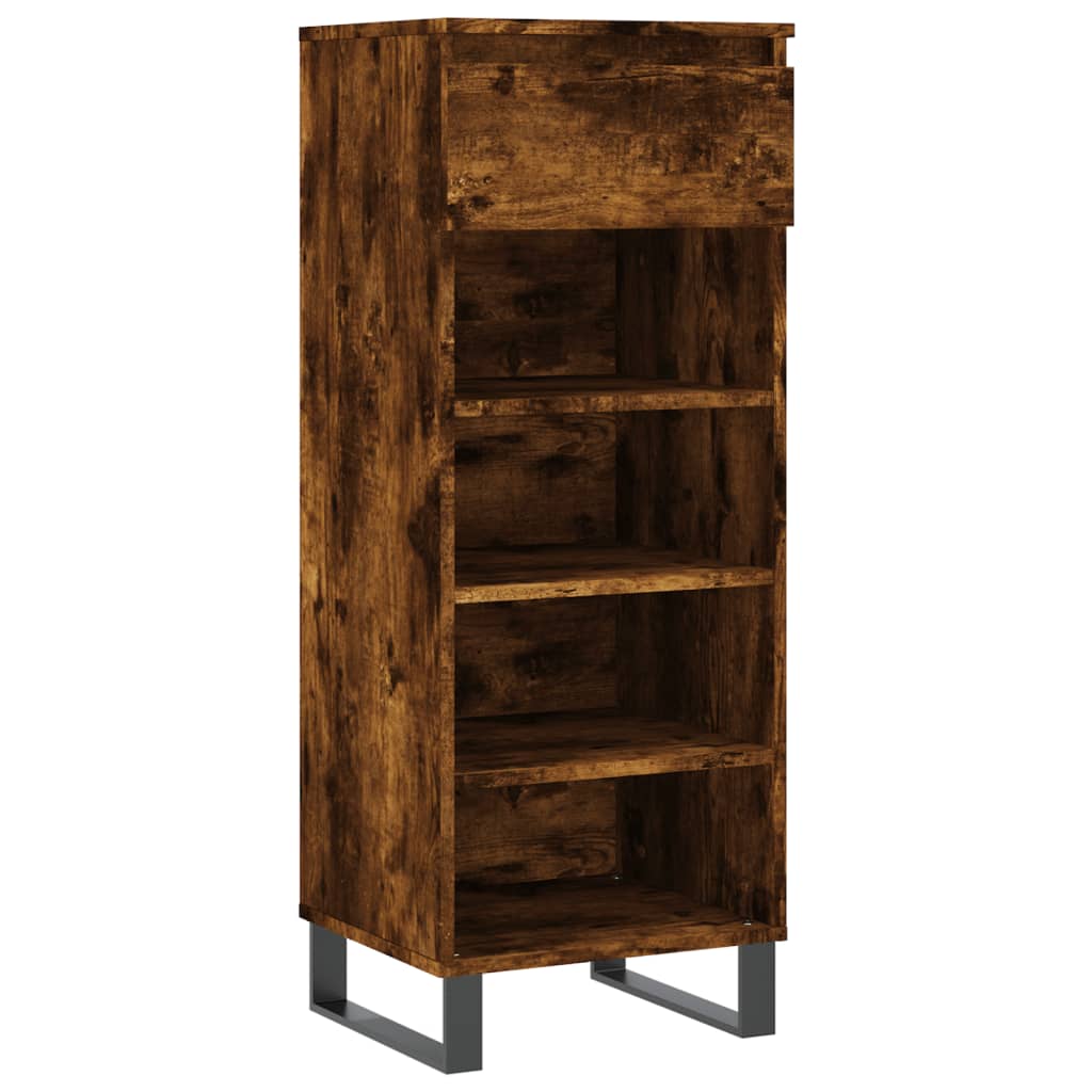 Schoenenkast 40x36x105 cm bewerkt hout eikenkleurig