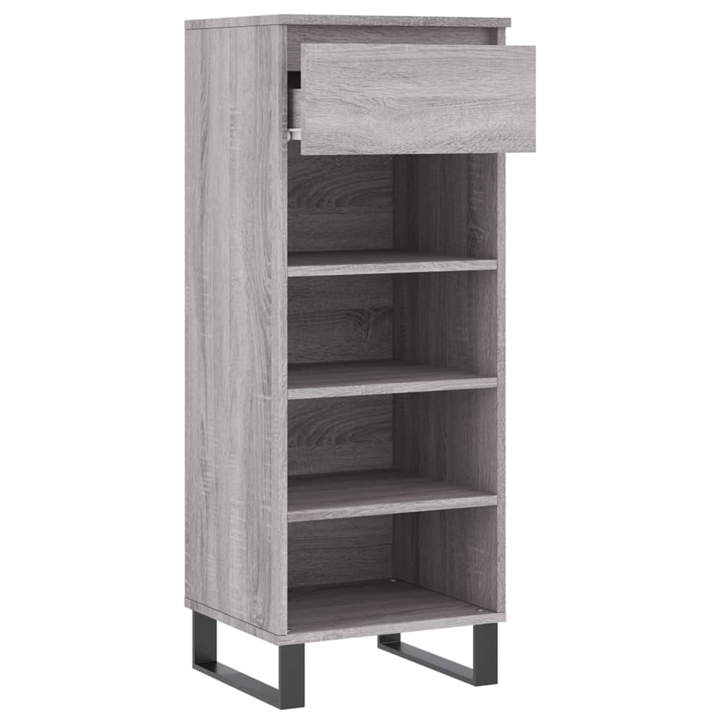 Schoenenkast 40x36x105 cm bewerkt hout eikenkleurig