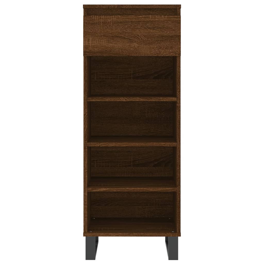 Schoenenkast 40x36x105 cm bewerkt hout eikenkleurig