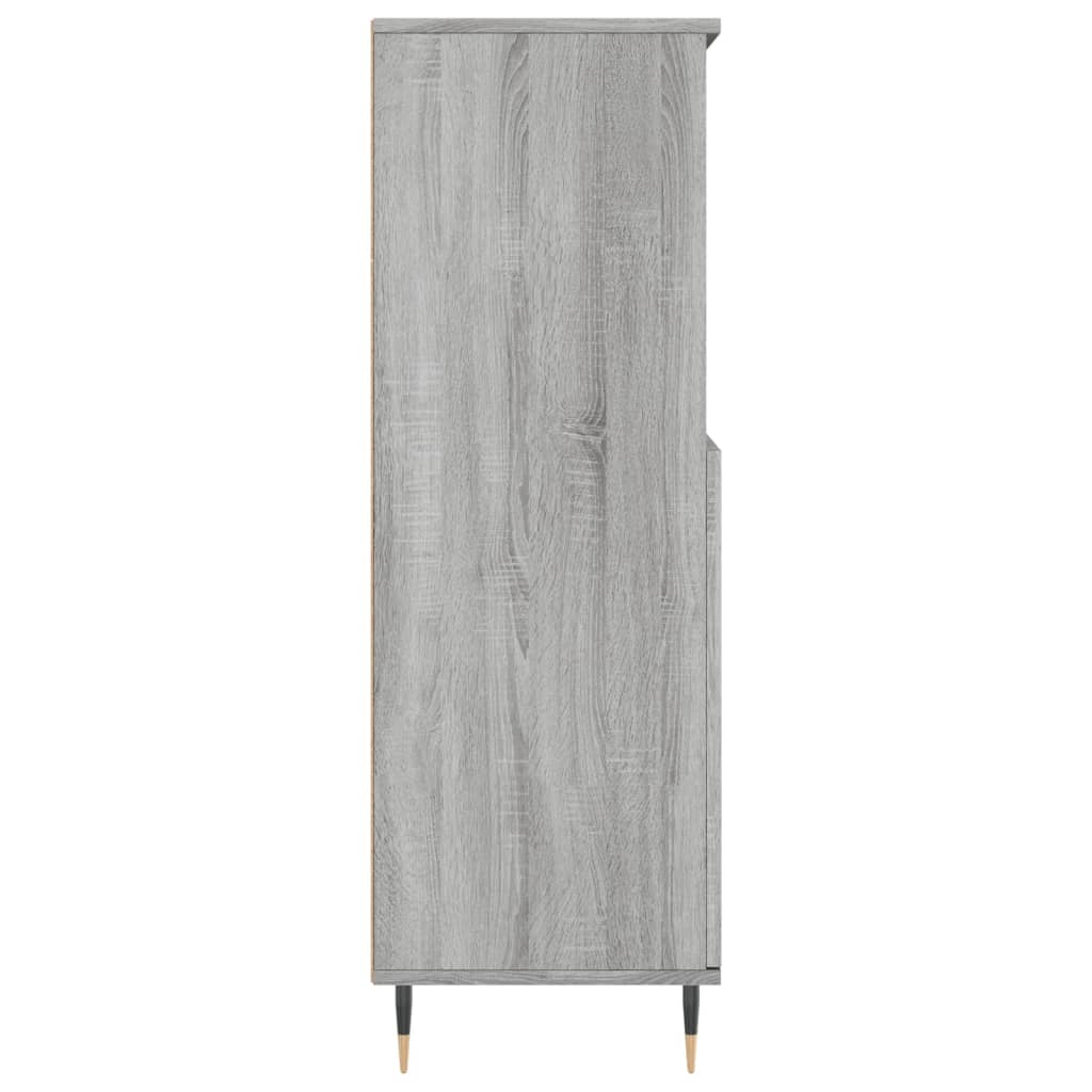 Hoge kast 60x36x110 cm bewerkt hout eikenkleurig