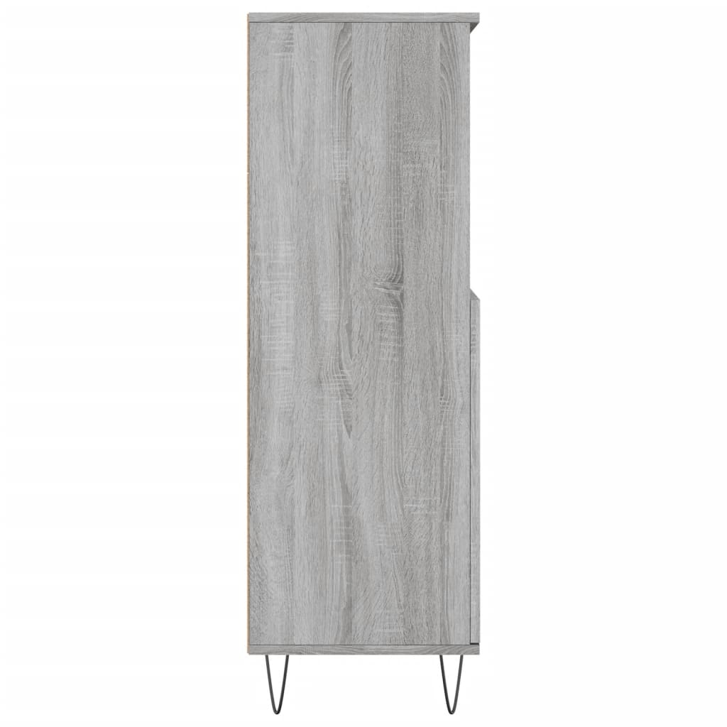 Hoge kast 60x36x110 cm bewerkt hout bruin eikenkleur