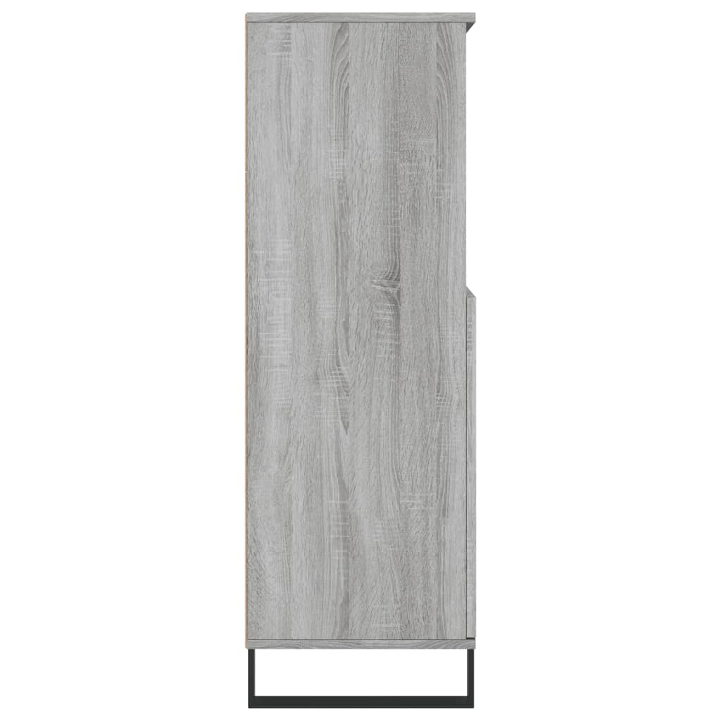 Hoge kast 60x36x110 cm bewerkt hout eikenkleurig