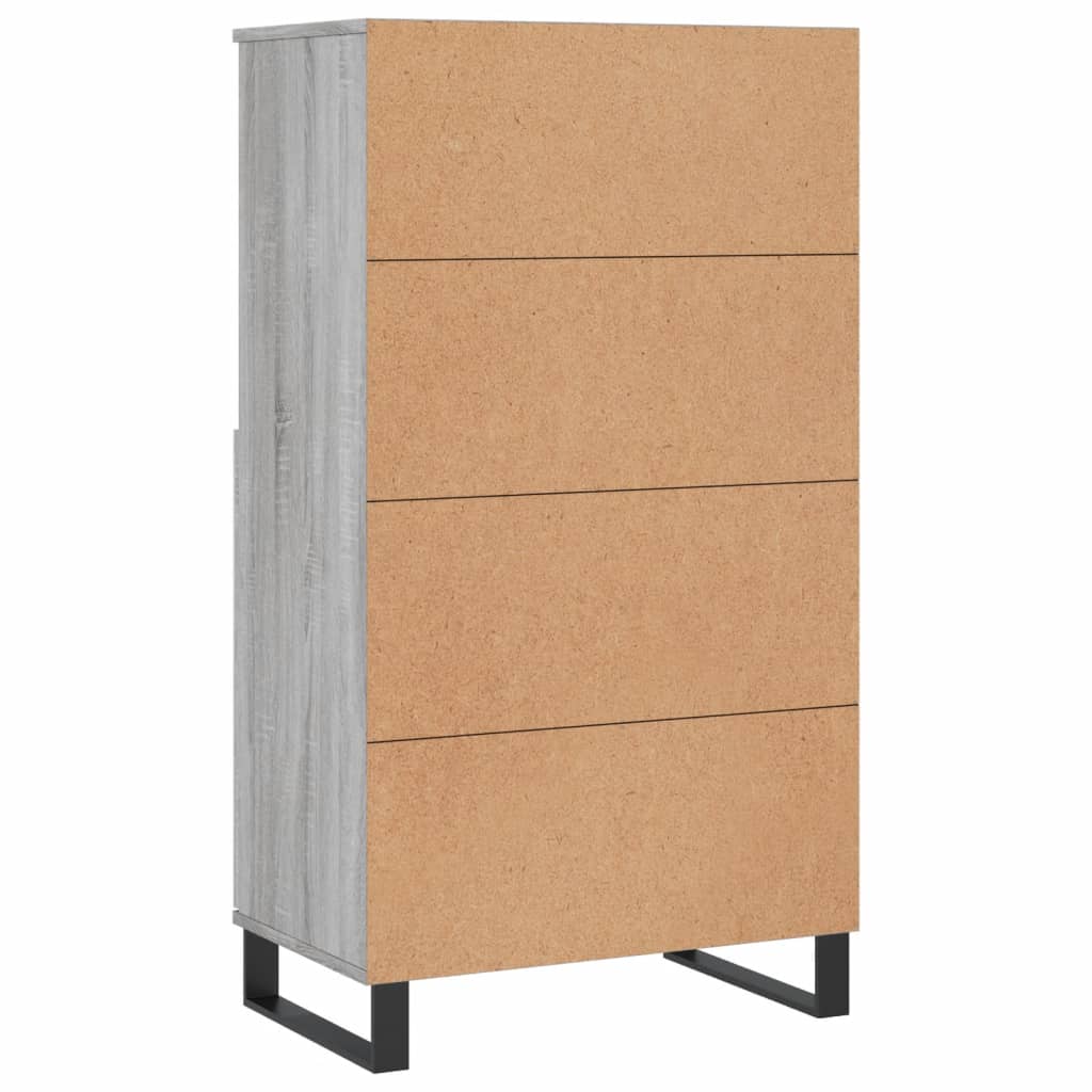 Hoge kast 60x36x110 cm bewerkt hout eikenkleurig