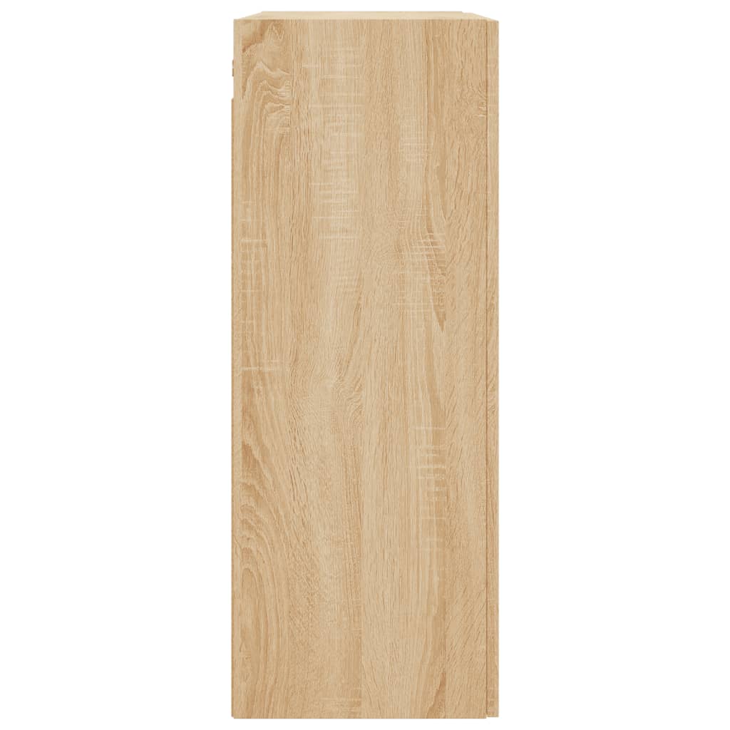 Wandkast 69,5x34x90 cm bewerkt hout oud houtkleurig