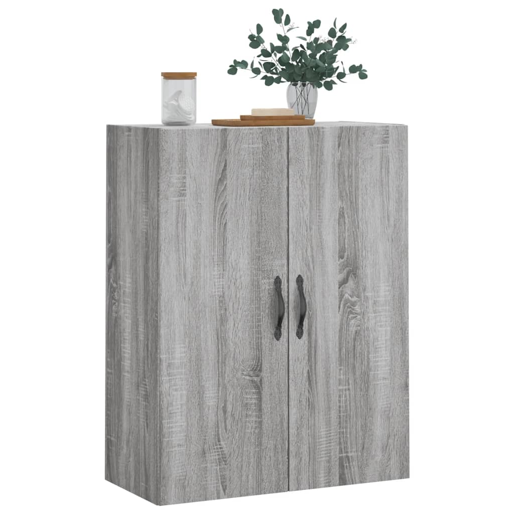 Wandkast 69,5x34x90 cm bewerkt hout oud houtkleurig