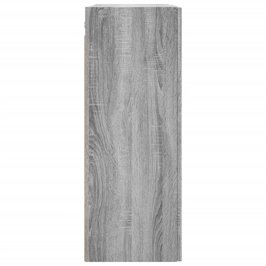 Wandkast 69,5x34x90 cm bewerkt hout oud houtkleurig