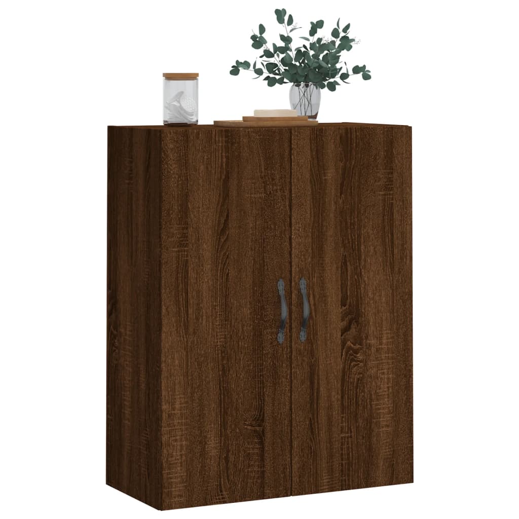 Wandkast 69,5x34x90 cm bewerkt hout eikenkleurig