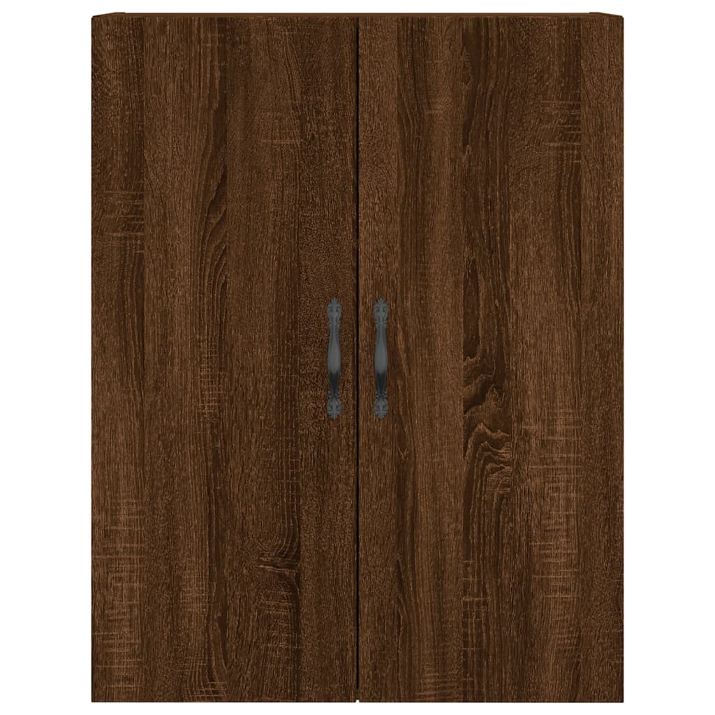 Wandkast 69,5x34x90 cm bewerkt hout oud houtkleurig