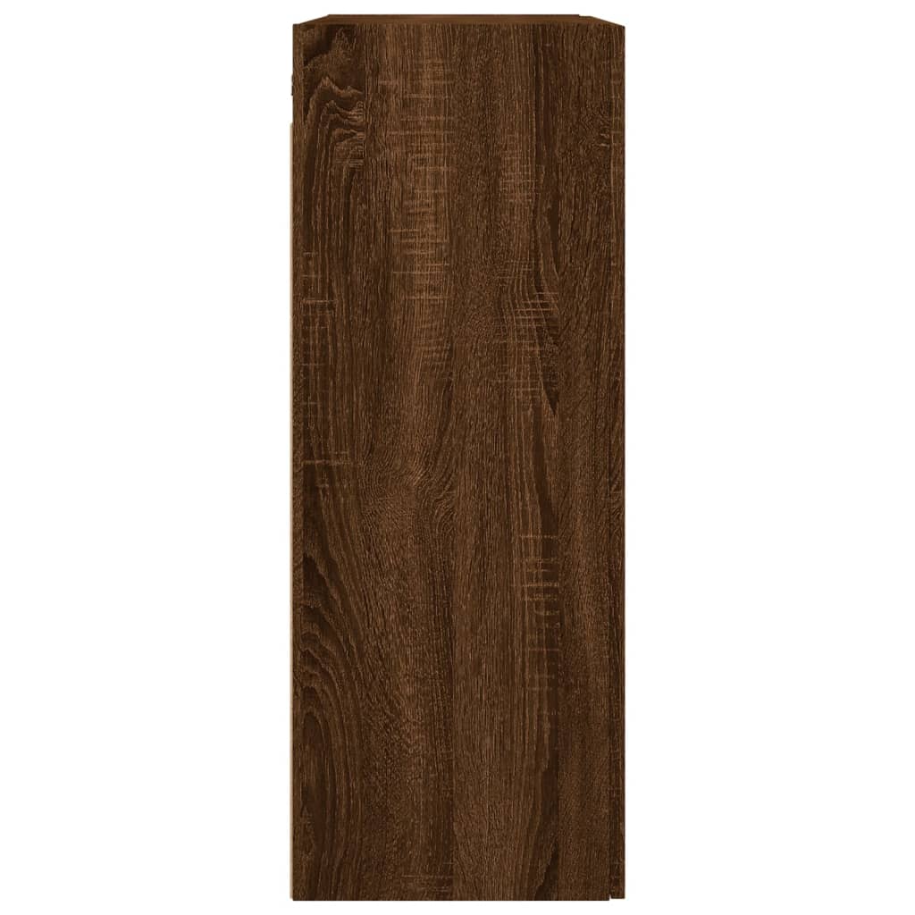 Wandkast 69,5x34x90 cm bewerkt hout eikenkleurig