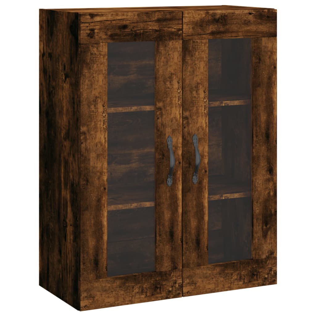 Wandkast 69,5x34x90 cm bewerkt hout eikenkleurig