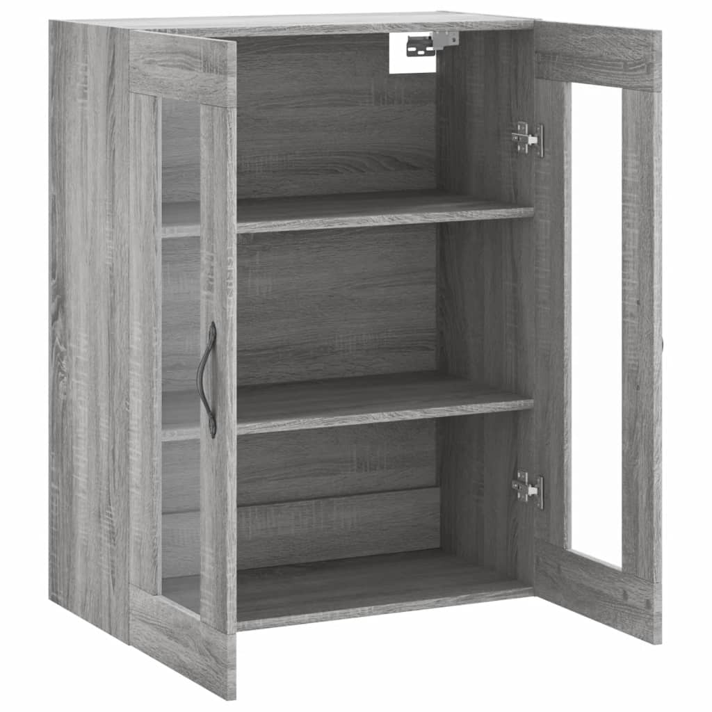 Wandkast 69,5x34x90 cm bewerkt hout eikenkleurig