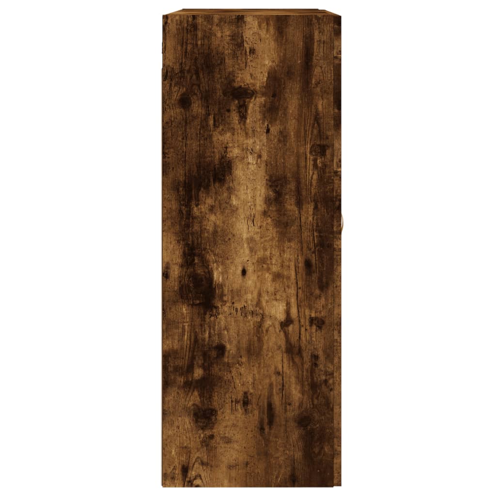 Wandkast 69,5x34x90 cm bewerkt hout eikenkleurig