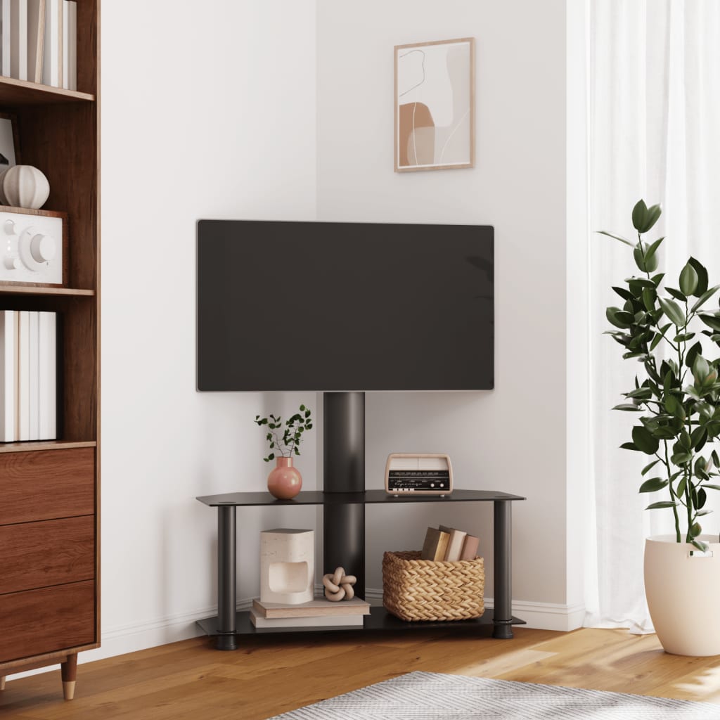 Tv-standaard hoek 4-laags voor 32-70 inch zilverkleur