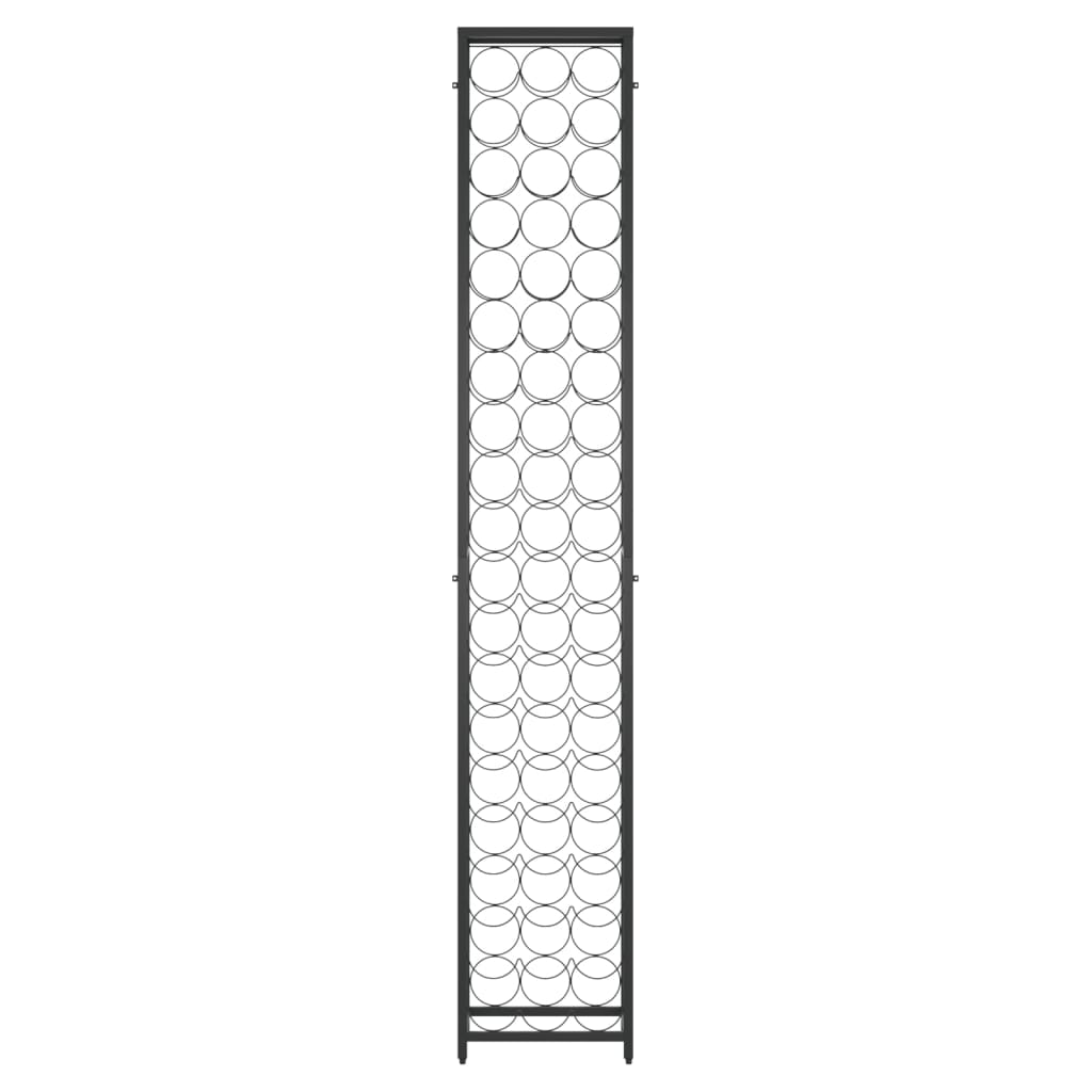 Wijnrek voor 73 flessen 45x36x200 cm smeedijzer zwart