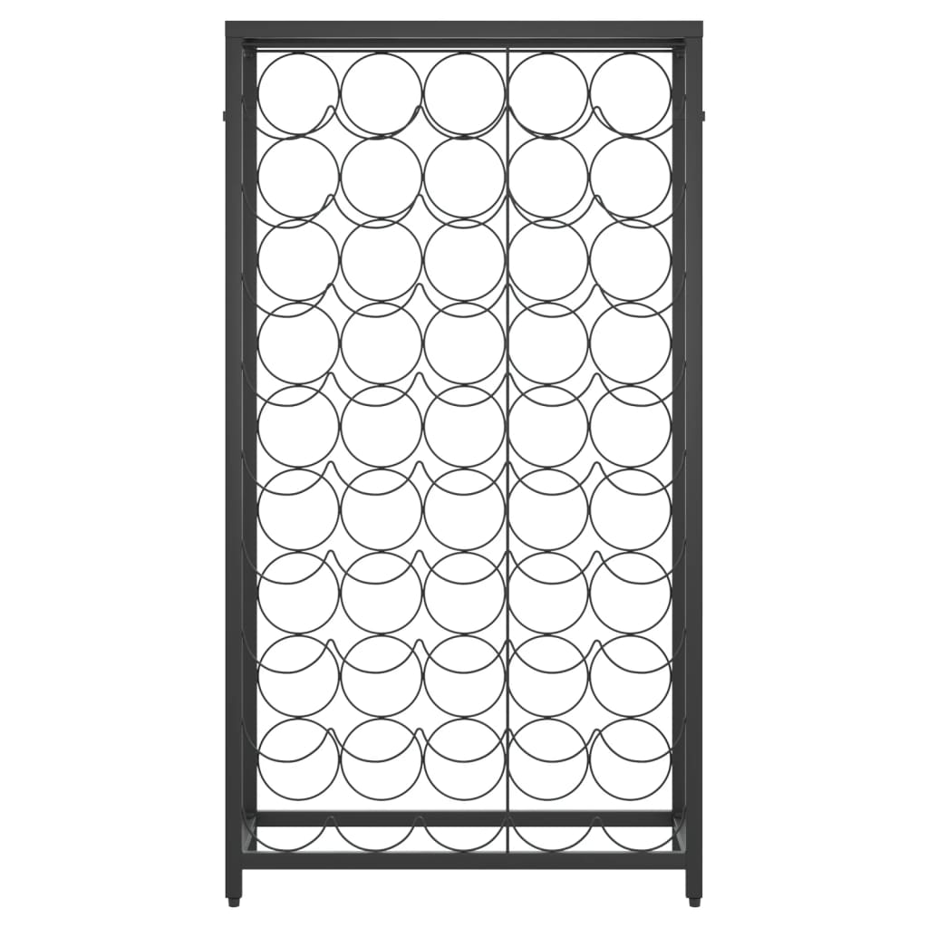 Wijnrek voor 73 flessen 45x36x200 cm smeedijzer zwart