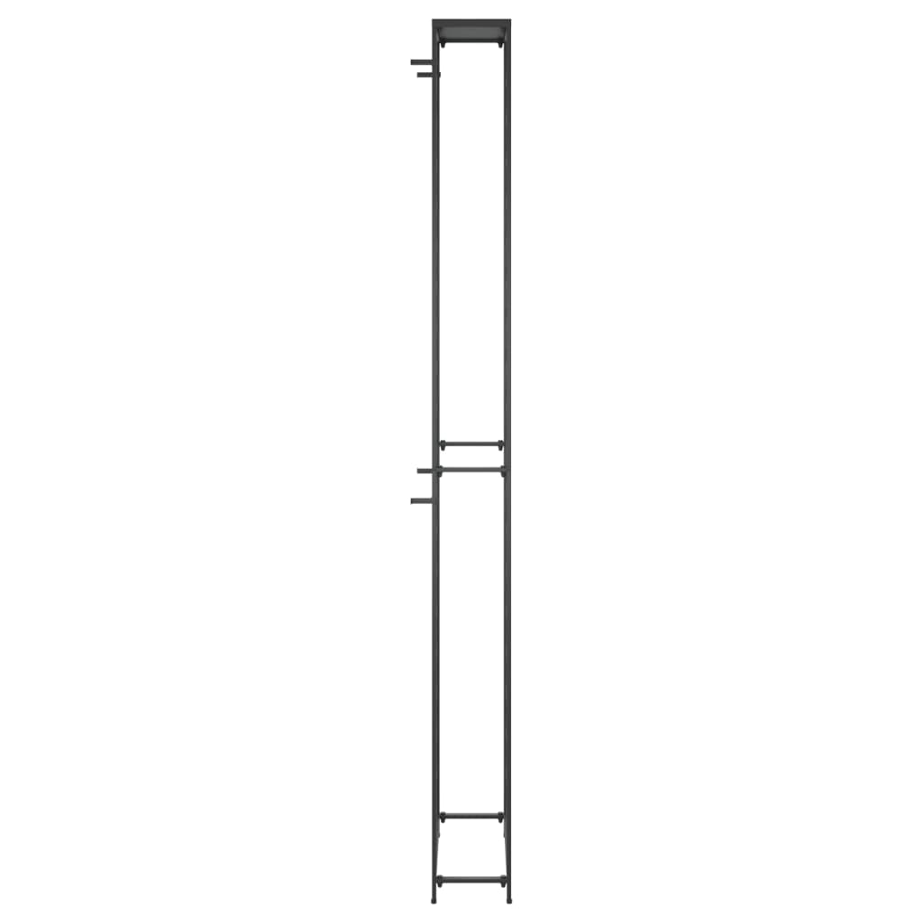 Wijnrek voor 73 flessen 45x36x200 cm smeedijzer zwart