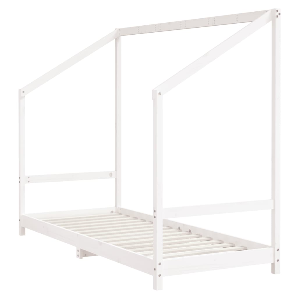 Kinderbedframe 2x(90x190) cm massief grenenhout