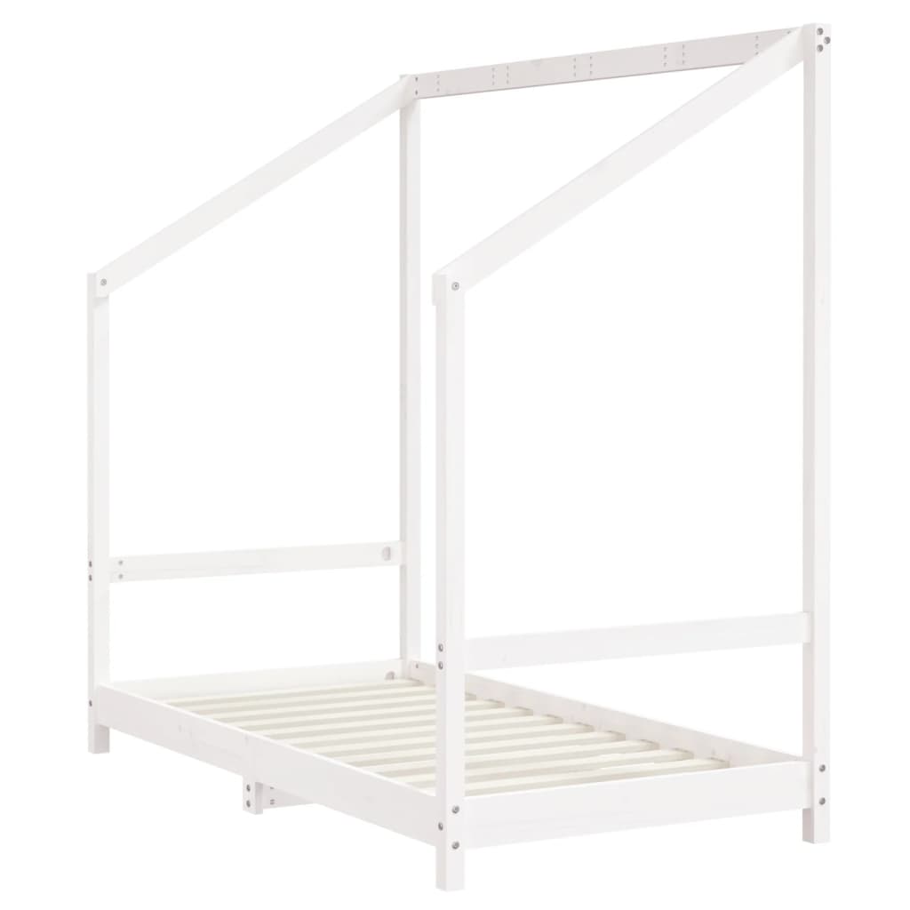 Kinderbedframe 2x(90x190) cm massief grenenhout