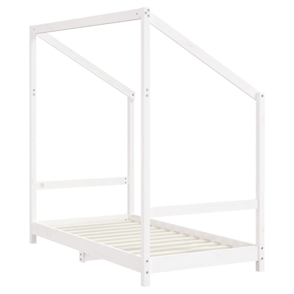 Kinderbedframe 2x(90x190) cm massief grenenhout